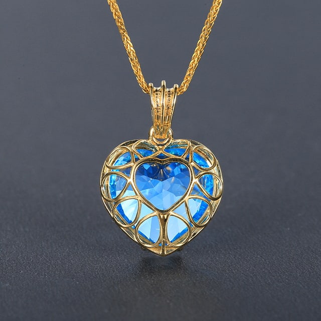 14k Gold 8.45 Ct Natural Topaz Pendant( Without Chain ) - 4