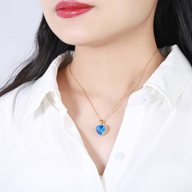 14k Gold 8.45 Ct Natural Topaz Pendant( Without Chain ) - 5