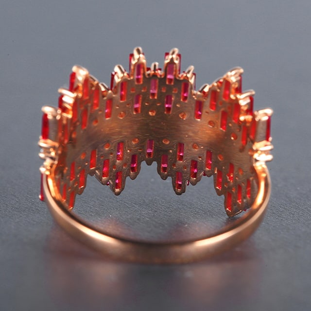 14k Gold 1.55 Ctw Natural Ruby & Diamond Ring - 2