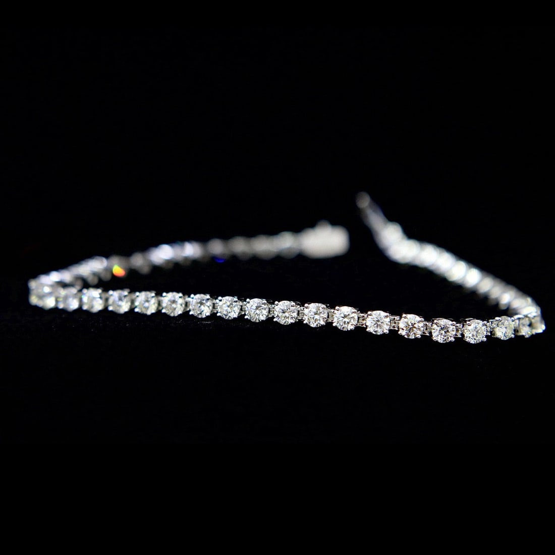14k Gold 3.93 Ct Natural H Diamond Bracelet - 3