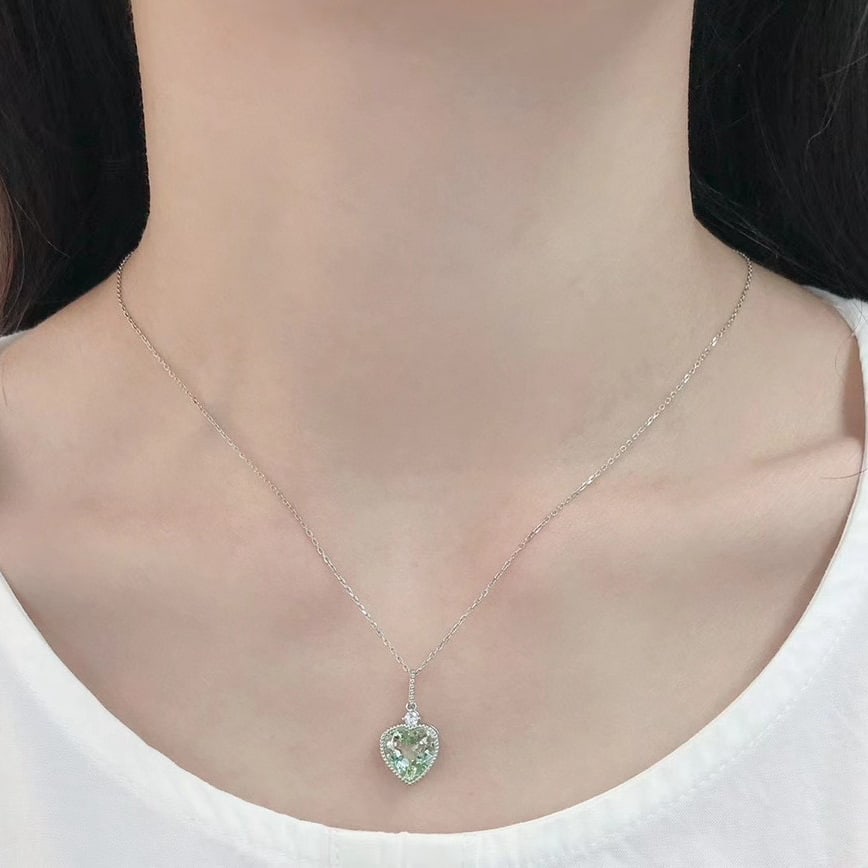 14k Gold 3.24 Ctw Natural Tourmaline & Diamond Pendant( Without Chain ) - 4