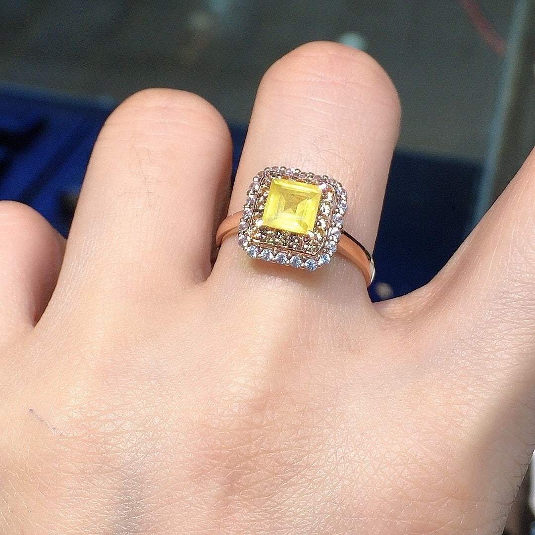 14k Gold 1.5 Ct Natural Sapphire & Sapphire & Sapphire Ring - 3