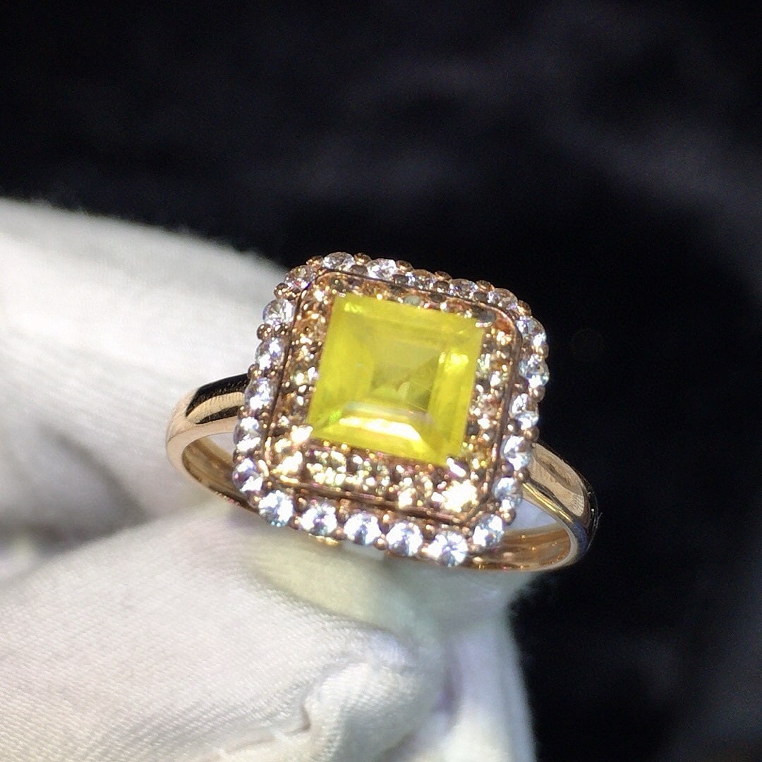 14k Gold 1.5 Ct Natural Sapphire & Sapphire & Sapphire Ring - 4