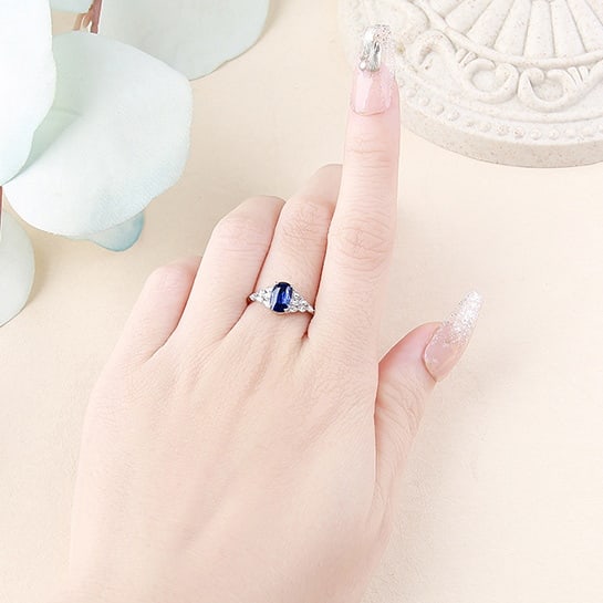 14k Gold 1.42 Ctw Natural Sapphire & Diamond Ring - 2