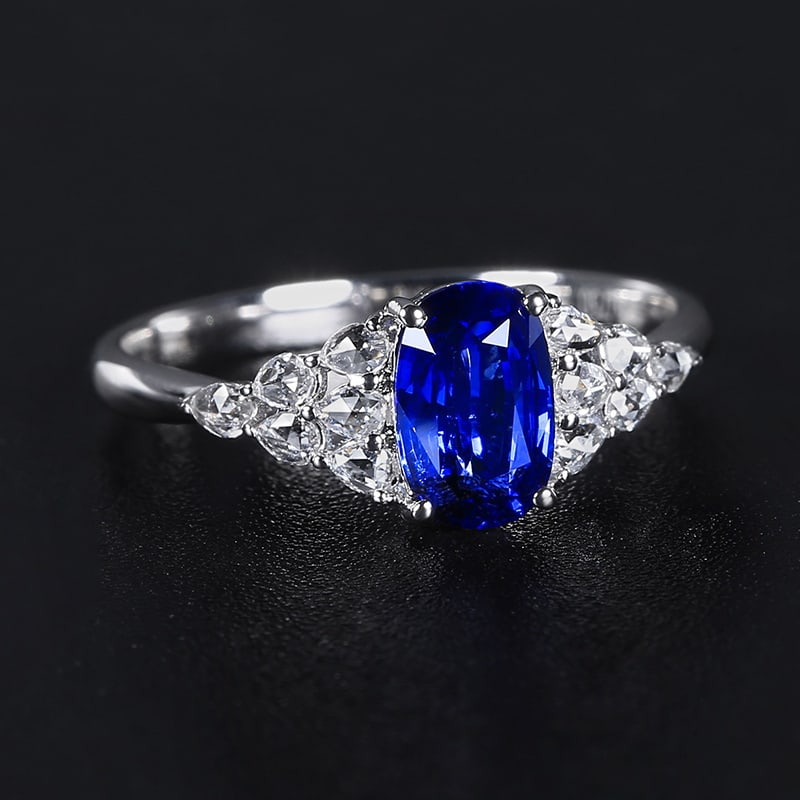 14k Gold 1.42 Ctw Natural Sapphire & Diamond Ring - 6