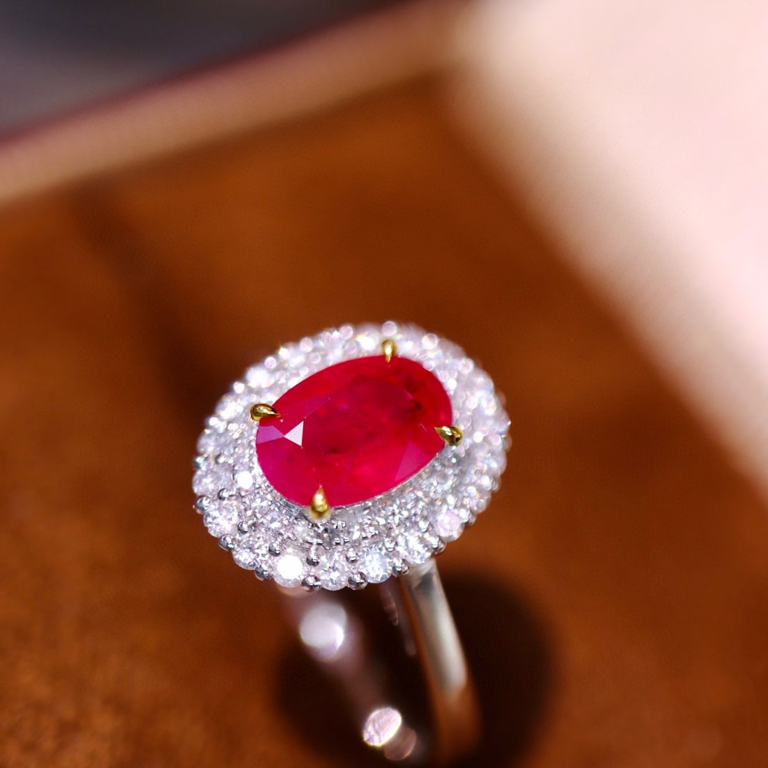 14k Gold 1.46 Ctw Natural Ruby & Diamond Ring - 2