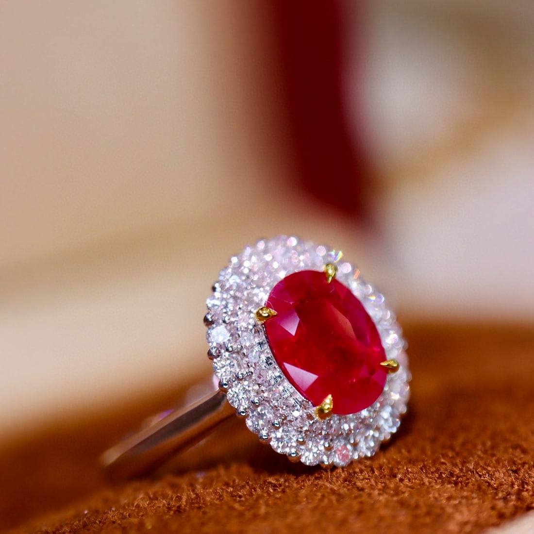 14k Gold 1.46 Ctw Natural Ruby & Diamond Ring - 3