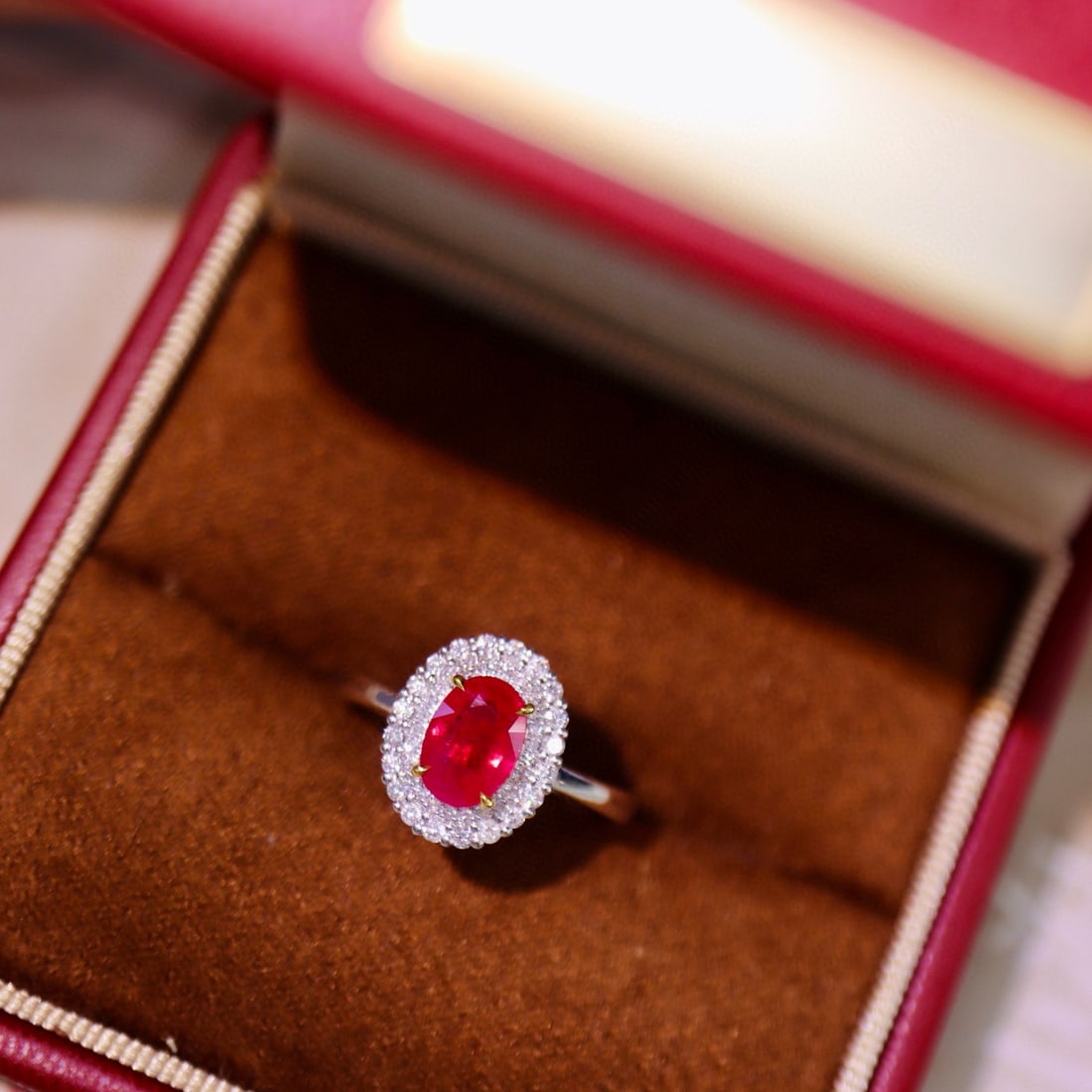 14k Gold 1.46 Ctw Natural Ruby & Diamond Ring - 5