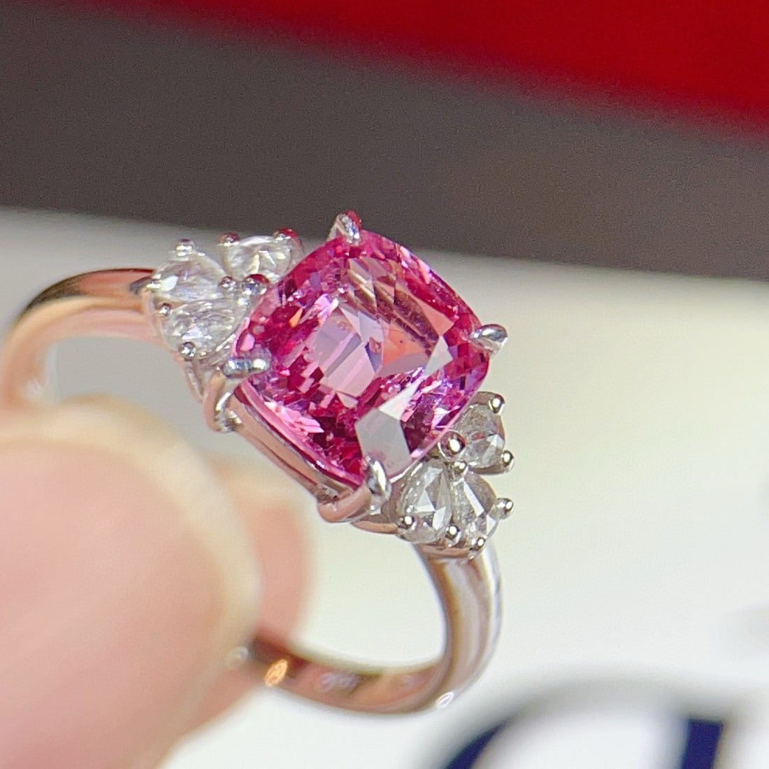 14k Gold 2.04 Ctw Natural Spinel & Diamond Ring - 3