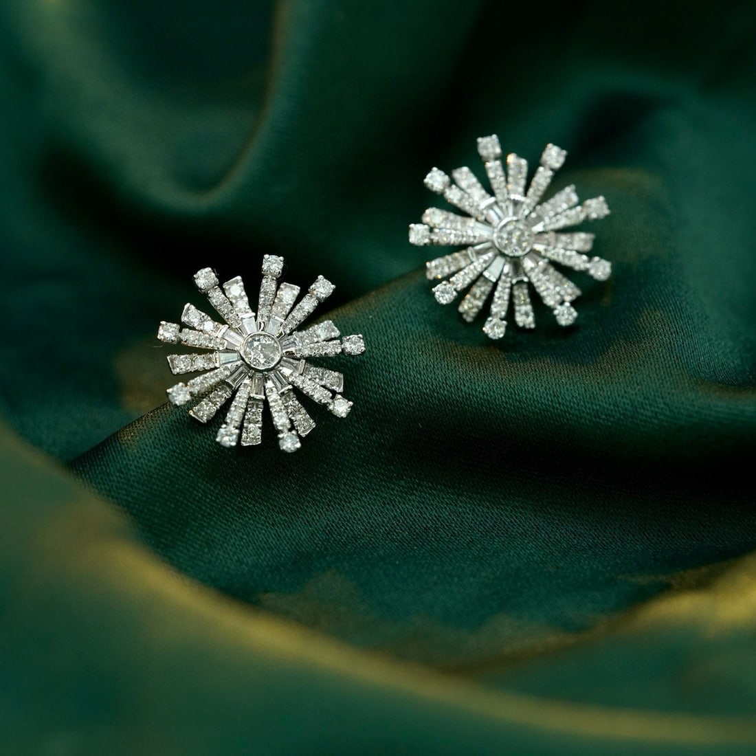 14k Gold 1.04 Ct Natural H Diamond Earrings - 4