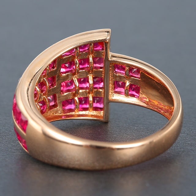 14k Gold 2.47 Ctw Natural Ruby & Diamond Ring - 6