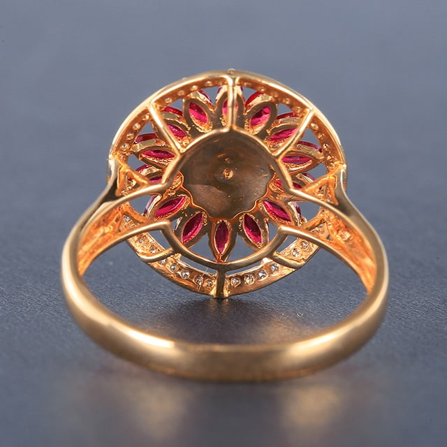 14k Gold 1.08 Ctw Natural Ruby & Diamond Ring - 4