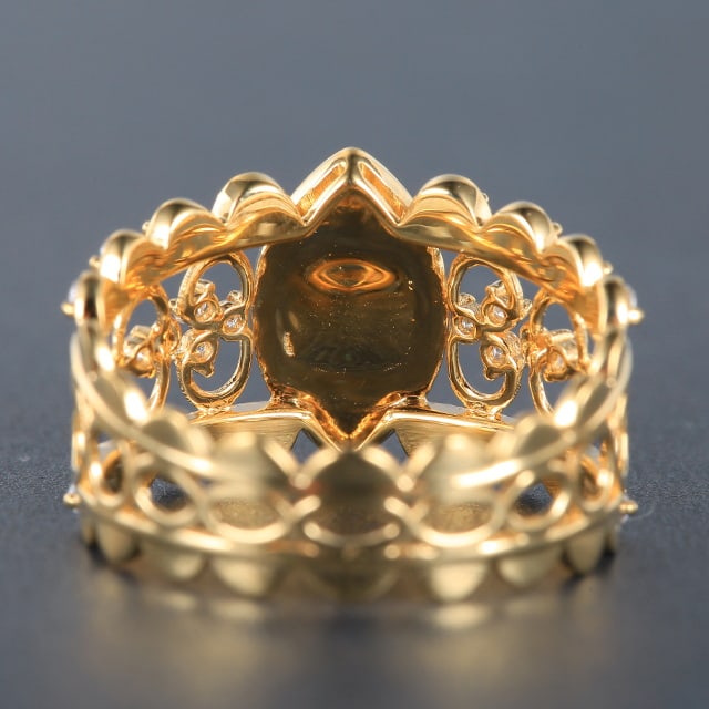 14k Gold 0.8 Ct Vivid Green Natural Emerald & Diamond Ring - 7