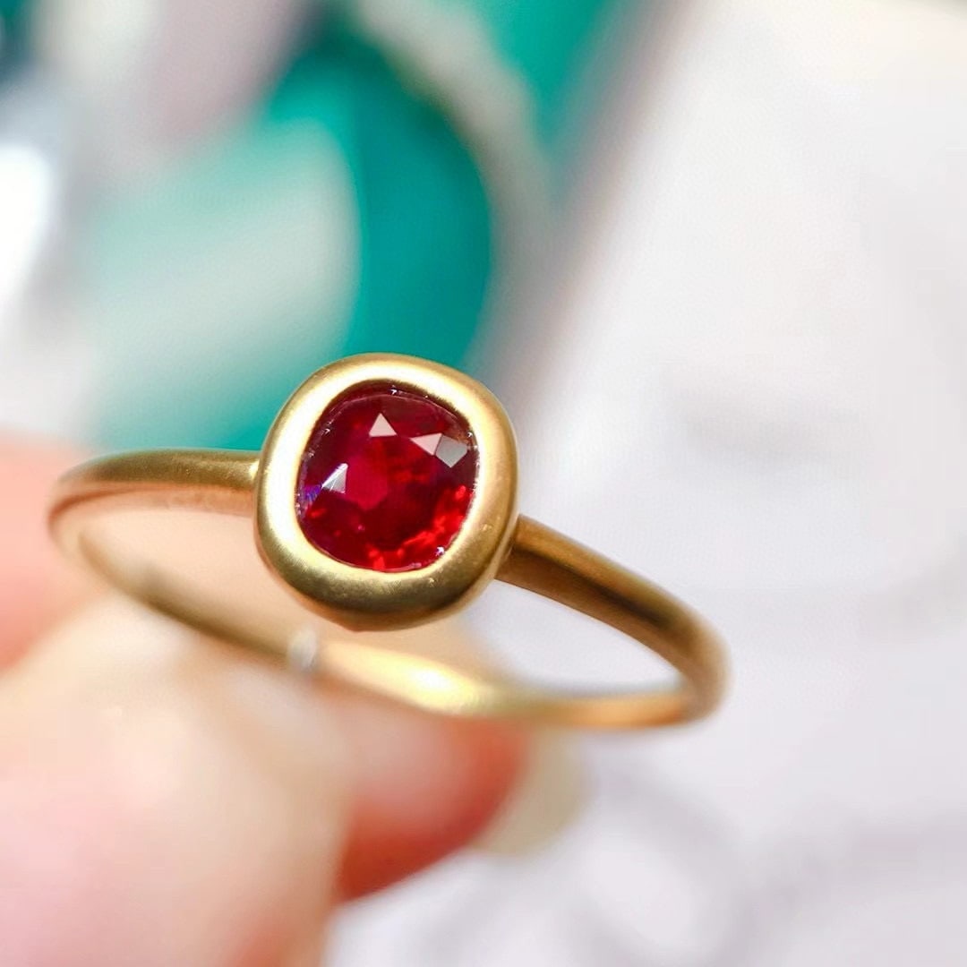 14k Gold 0.5 Ct Natural Ruby Ring (1 of 5)