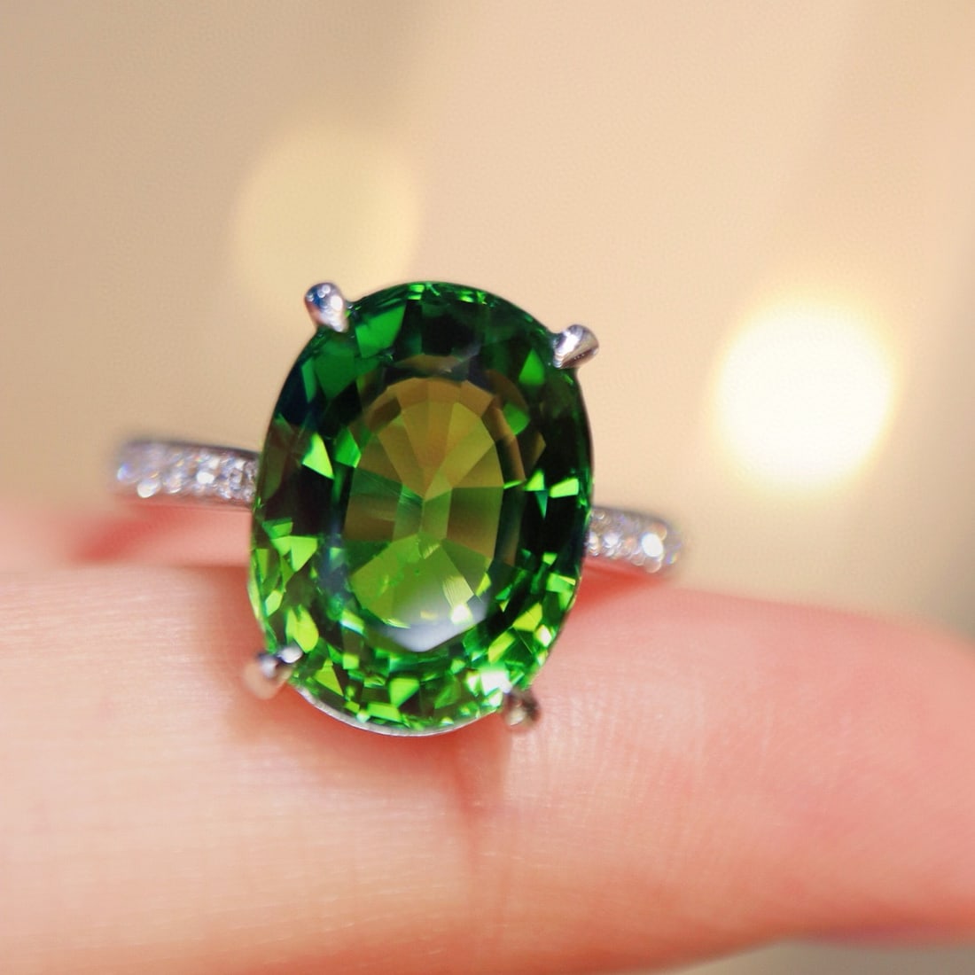 14k Gold 6.37 Ctw Natural Tourmaline & Diamond Ring - 3