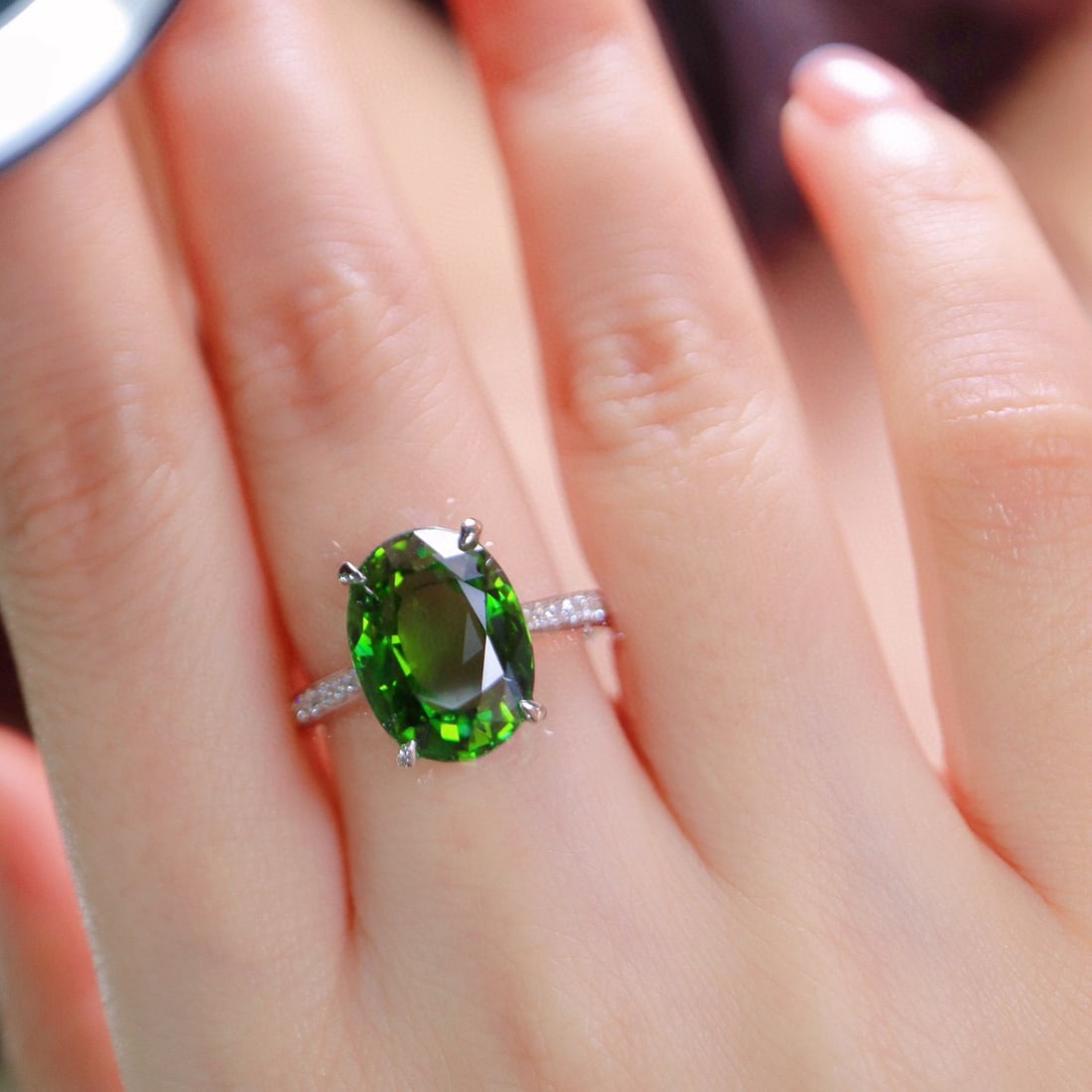 14k Gold 6.37 Ctw Natural Tourmaline & Diamond Ring - 4