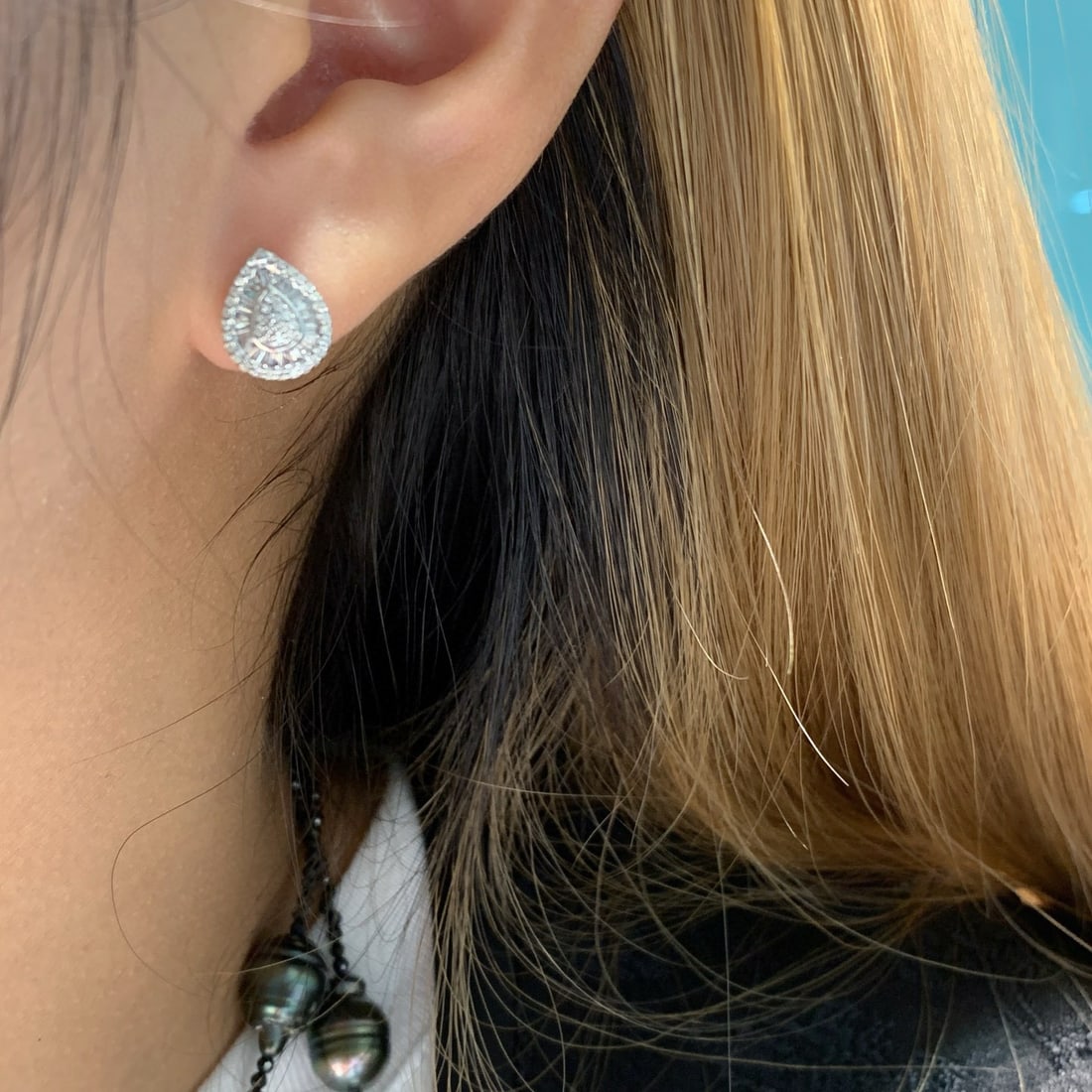 14k Gold 0.5 Ct Natural H Diamond Earrings - 9