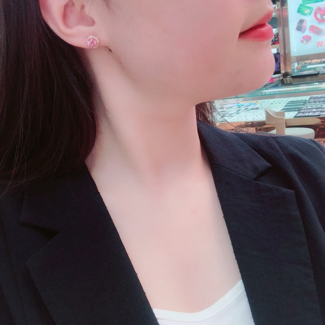 14k Gold 1.54 Ct Natural Tourmaline & Diamond Earrings - 6