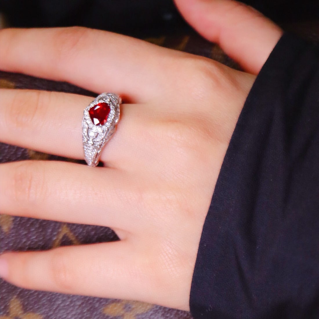 14k Gold 1.49 Ctw Natural Ruby & Diamond Ring - 6