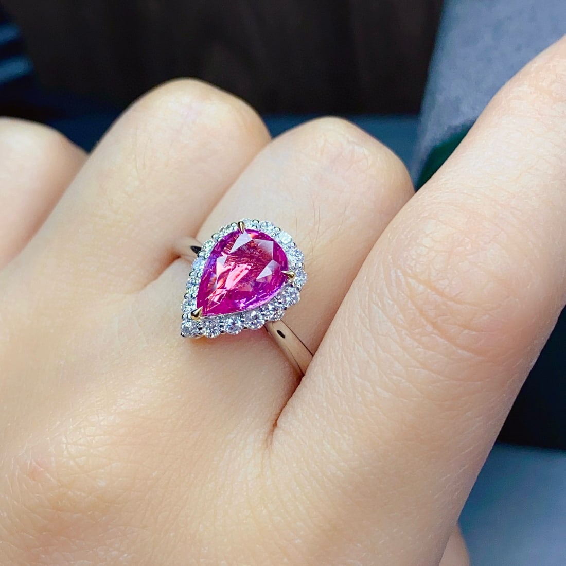 14k Gold 1.92 Ctw Natural Sapphire & Diamond Ring - 5