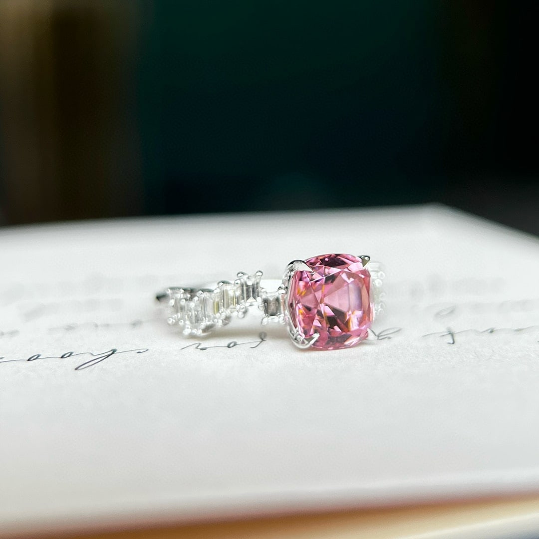 14k Gold 2.60 Ctw Natural Tourmaline & Sapphire Ring - 2