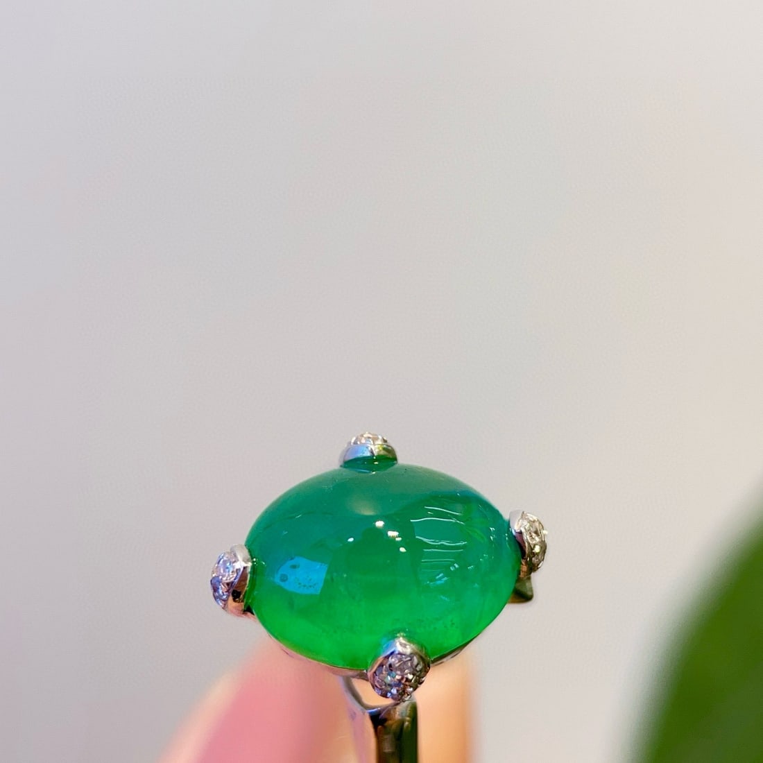 14k Gold 4.5 Ct Natural Emerald & Diamond Ring/pendant( Without Chain ) - 4