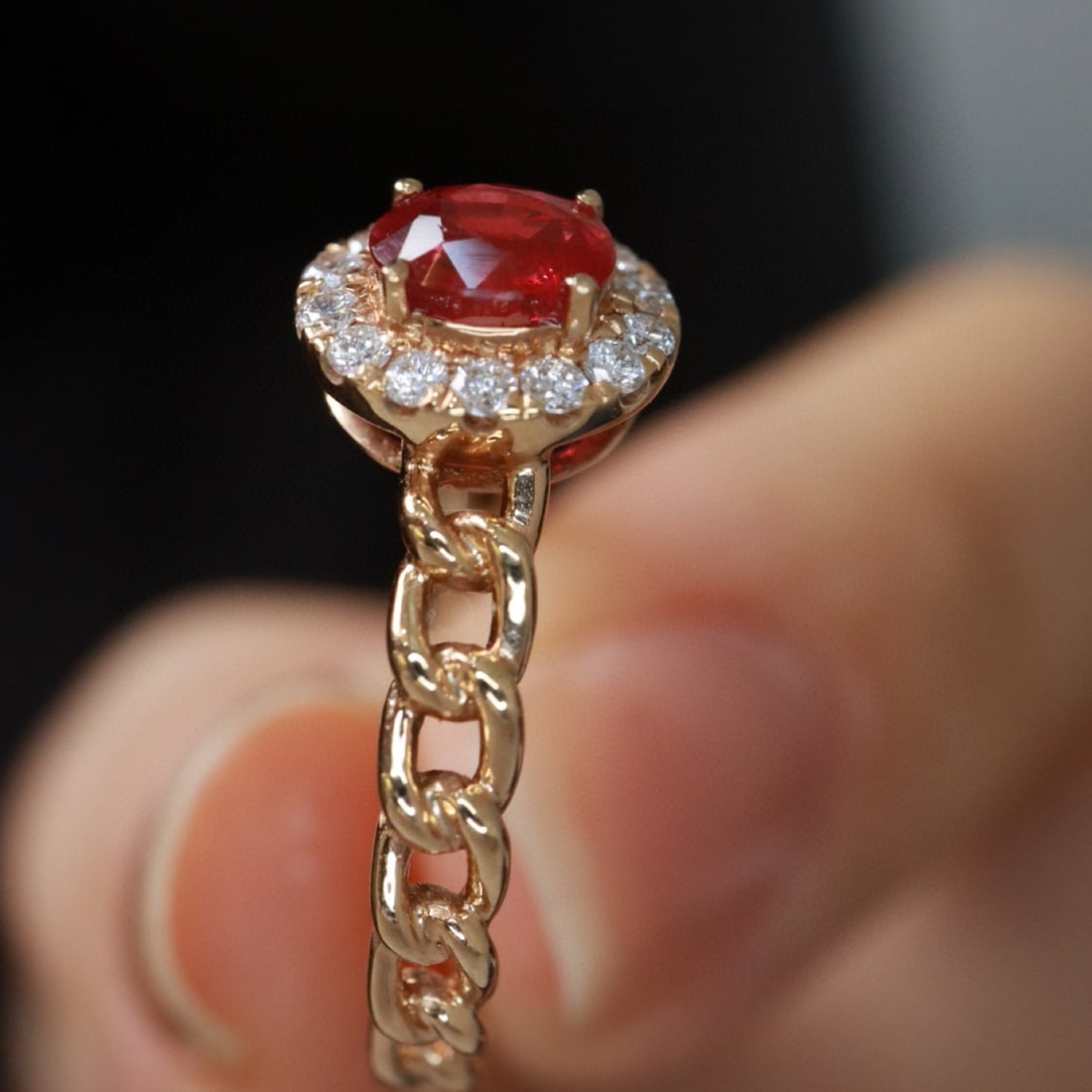 14k Gold 0.64 Ctw Natural Ruby & Diamond Ring - 3