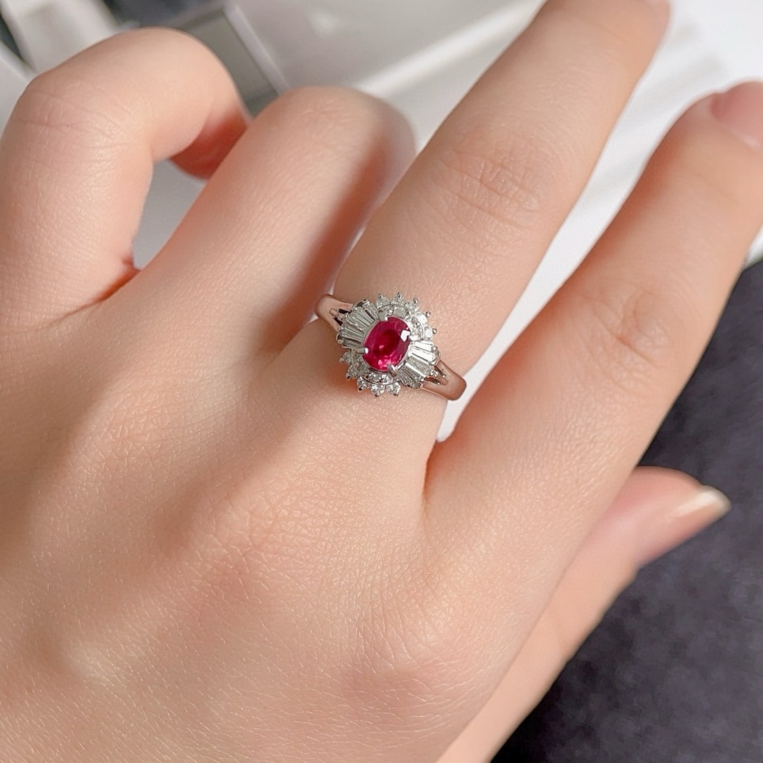 14k Gold 1.05 Ctw Natural Ruby & Diamond Ring - 5