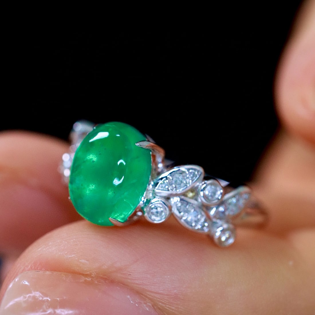 14k Gold 1.85 Ctw Natural Emerald & Diamond Ring - 3