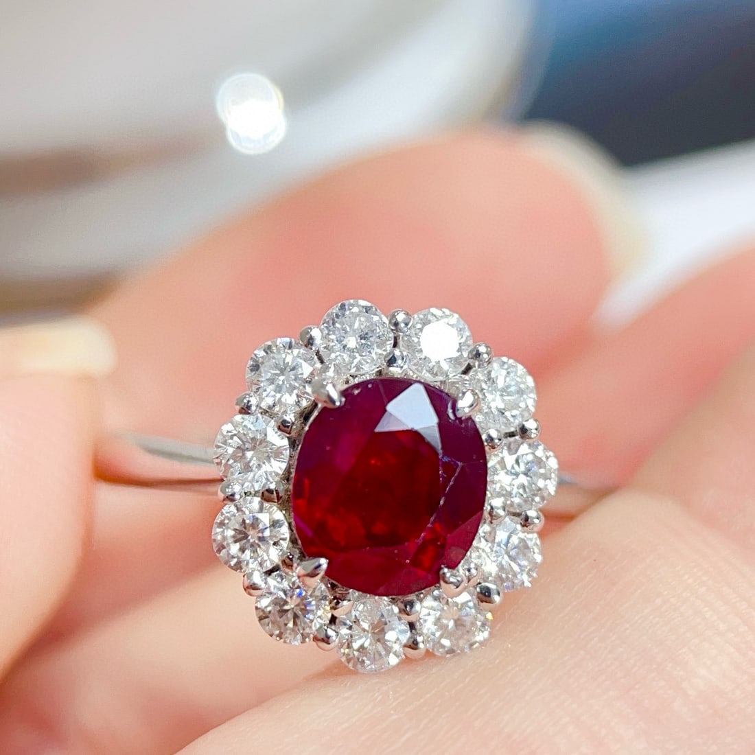 14k Gold 2.21 Ctw Natural Ruby & Diamond Ring - 2