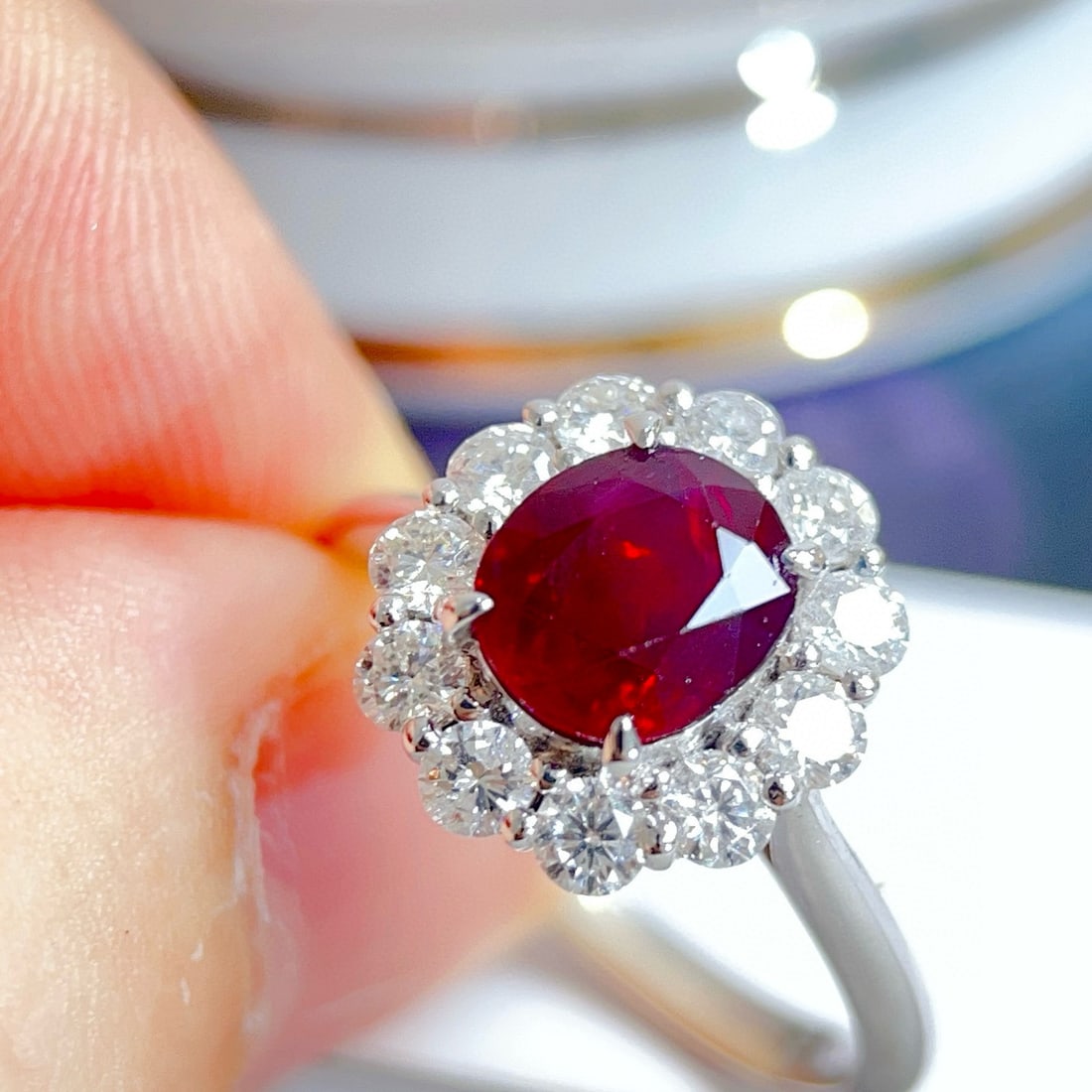 14k Gold 2.21 Ctw Natural Ruby & Diamond Ring - 3