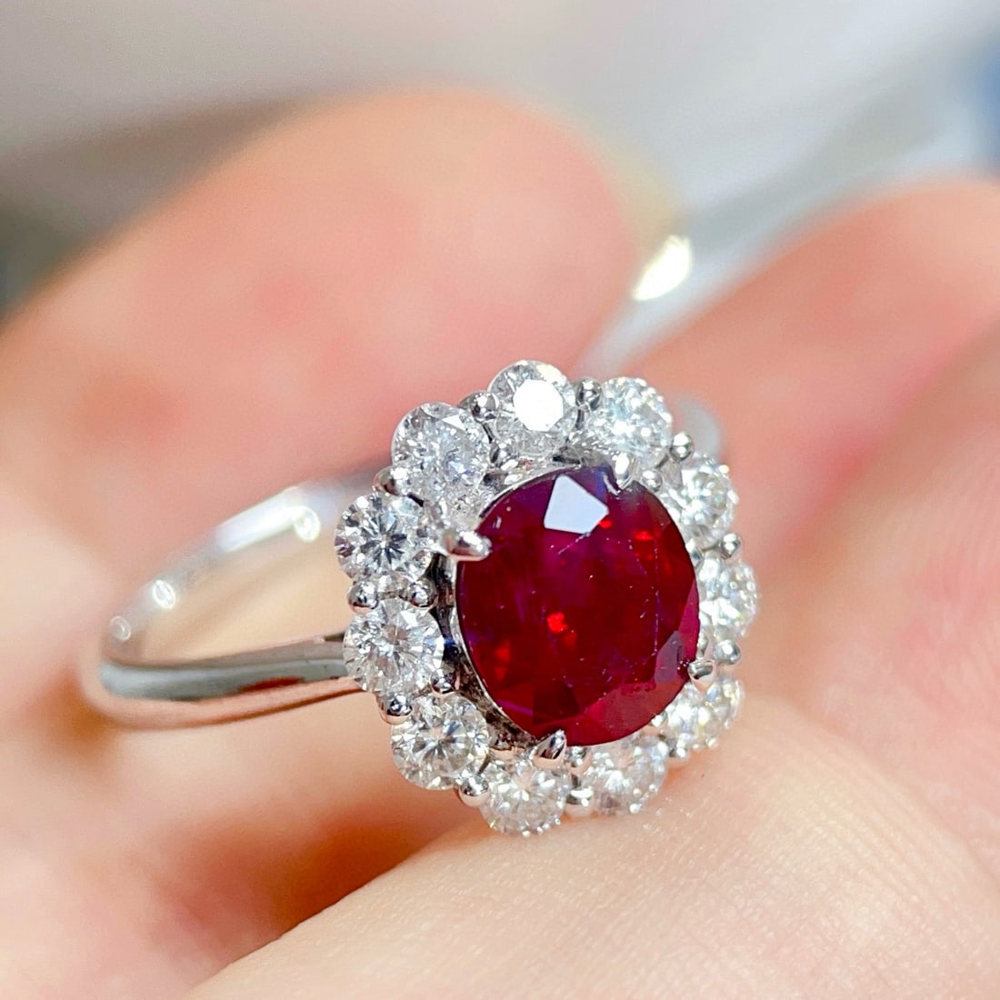 14k Gold 2.21 Ctw Natural Ruby & Diamond Ring - 5