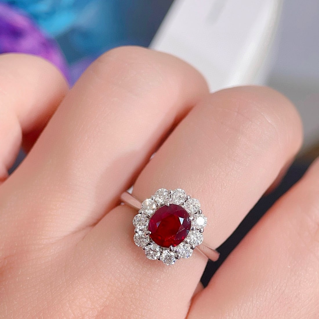 14k Gold 2.21 Ctw Natural Ruby & Diamond Ring - 6