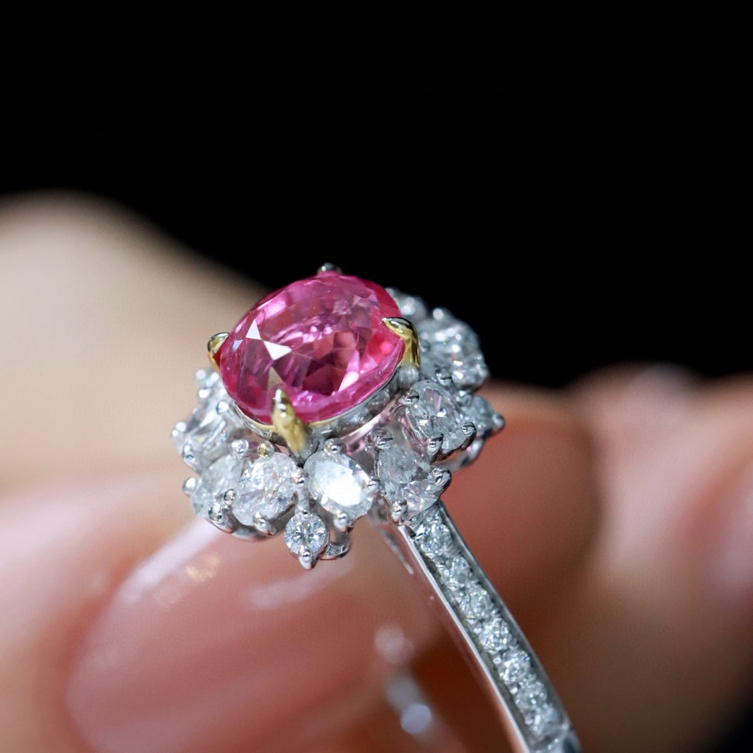 14k Gold 1.58 Ctw Natural Sapphire & Diamond Ring - 2