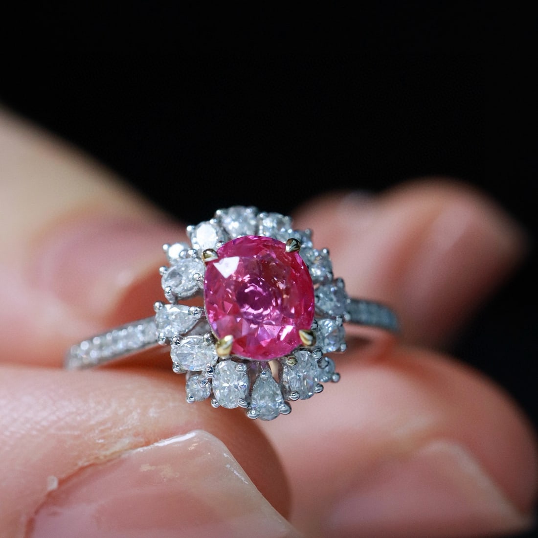 14k Gold 1.58 Ctw Natural Sapphire & Diamond Ring - 3