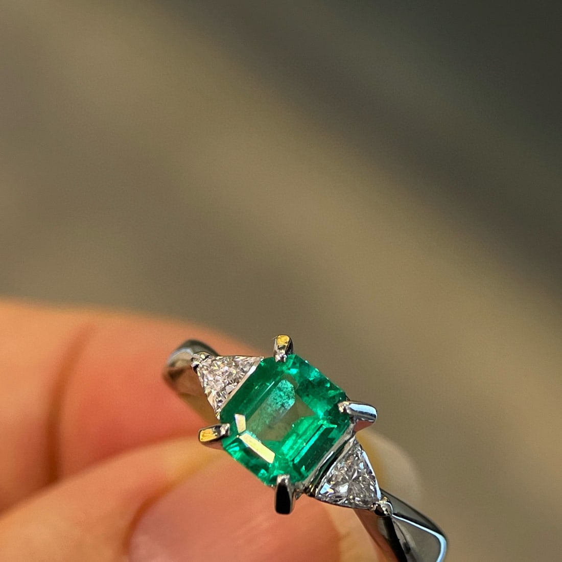 14k Gold 1.03 Ctw Natural Emerald & Diamond Ring - 2