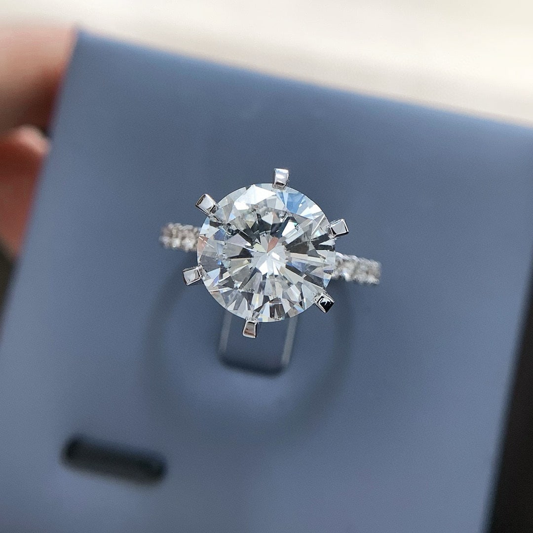 14k Gold 5.35 Ctw Natural H Diamond Ring - 3