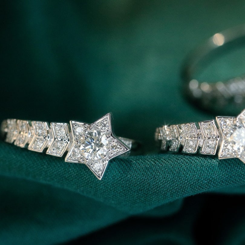 14k Gold 0.48 Ctw Natural H Diamond Ring - 3