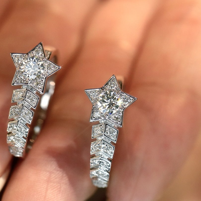 14k Gold 0.48 Ctw Natural H Diamond Ring - 4