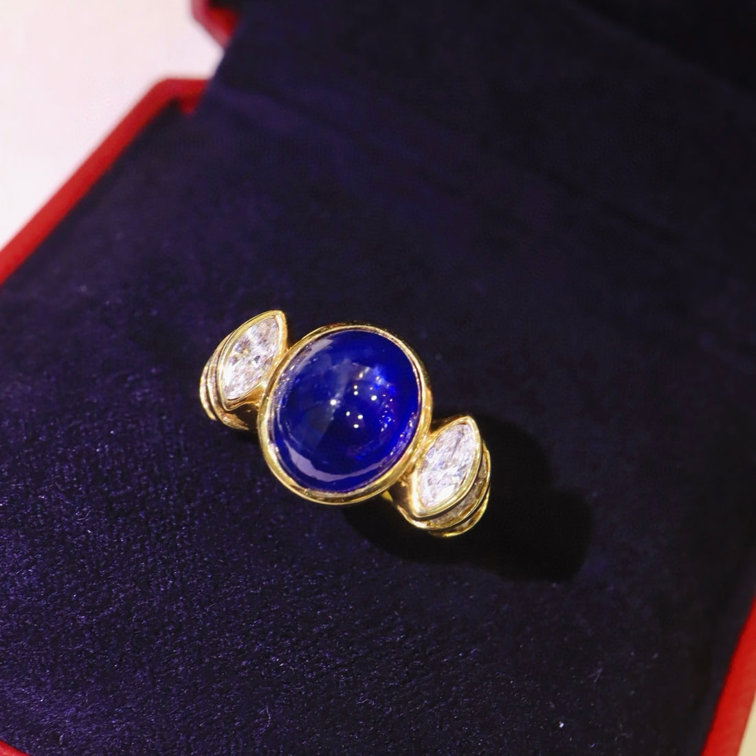 14k Gold 6.01 Ctw Natural Sapphire & Diamond Ring - 2