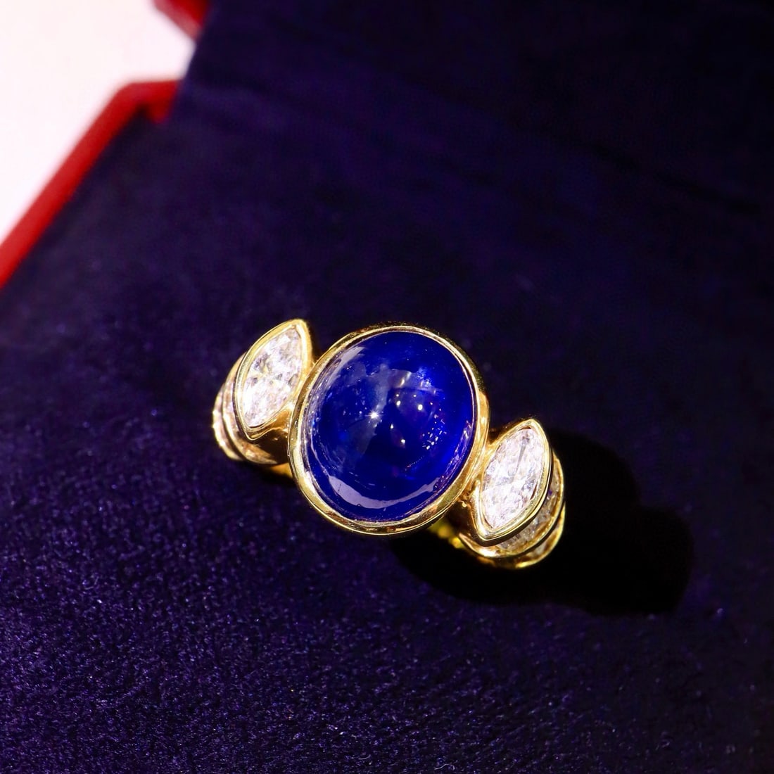 14k Gold 6.01 Ctw Natural Sapphire & Diamond Ring - 6