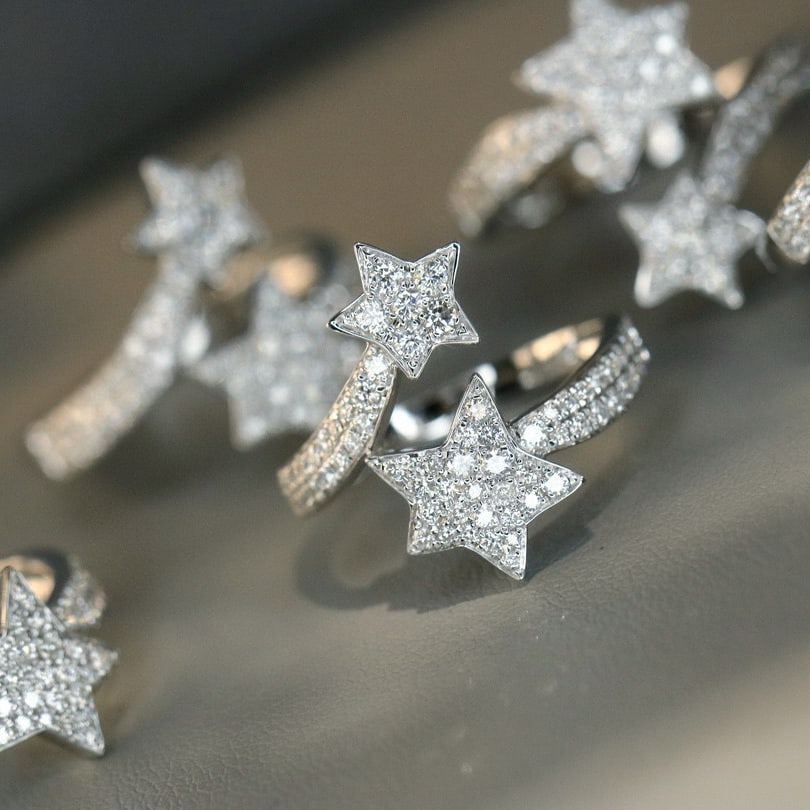 14k Gold 0.55 Ct Natural H Diamond Ring - 6