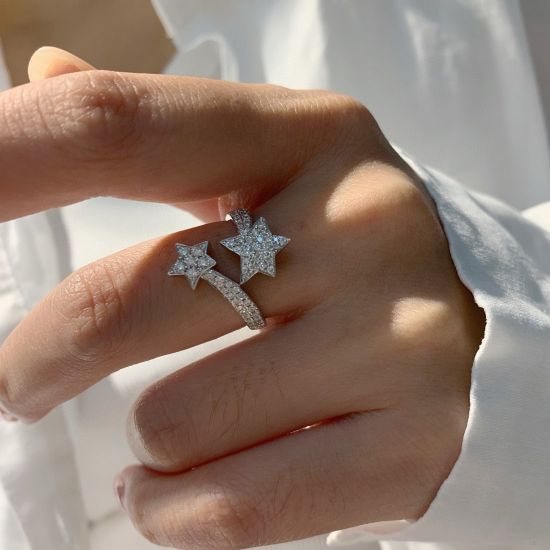 14k Gold 0.55 Ct Natural H Diamond Ring - 7