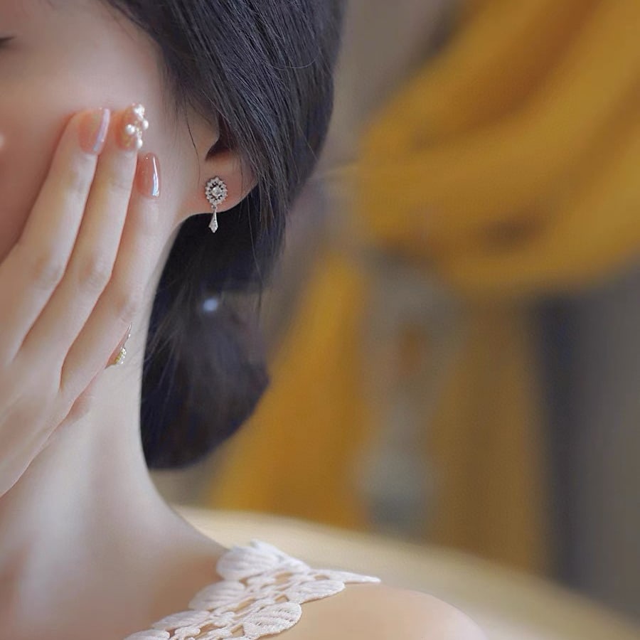 14k Gold 0.30 Ctw Natural H Diamond Earrings - 8