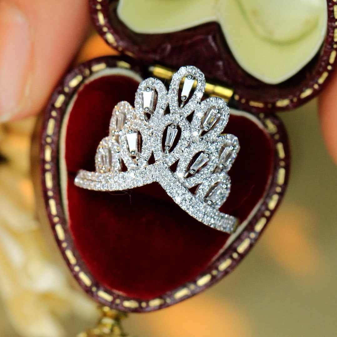 14k Gold 0.75 Ct Natural H Diamond Ring - 3