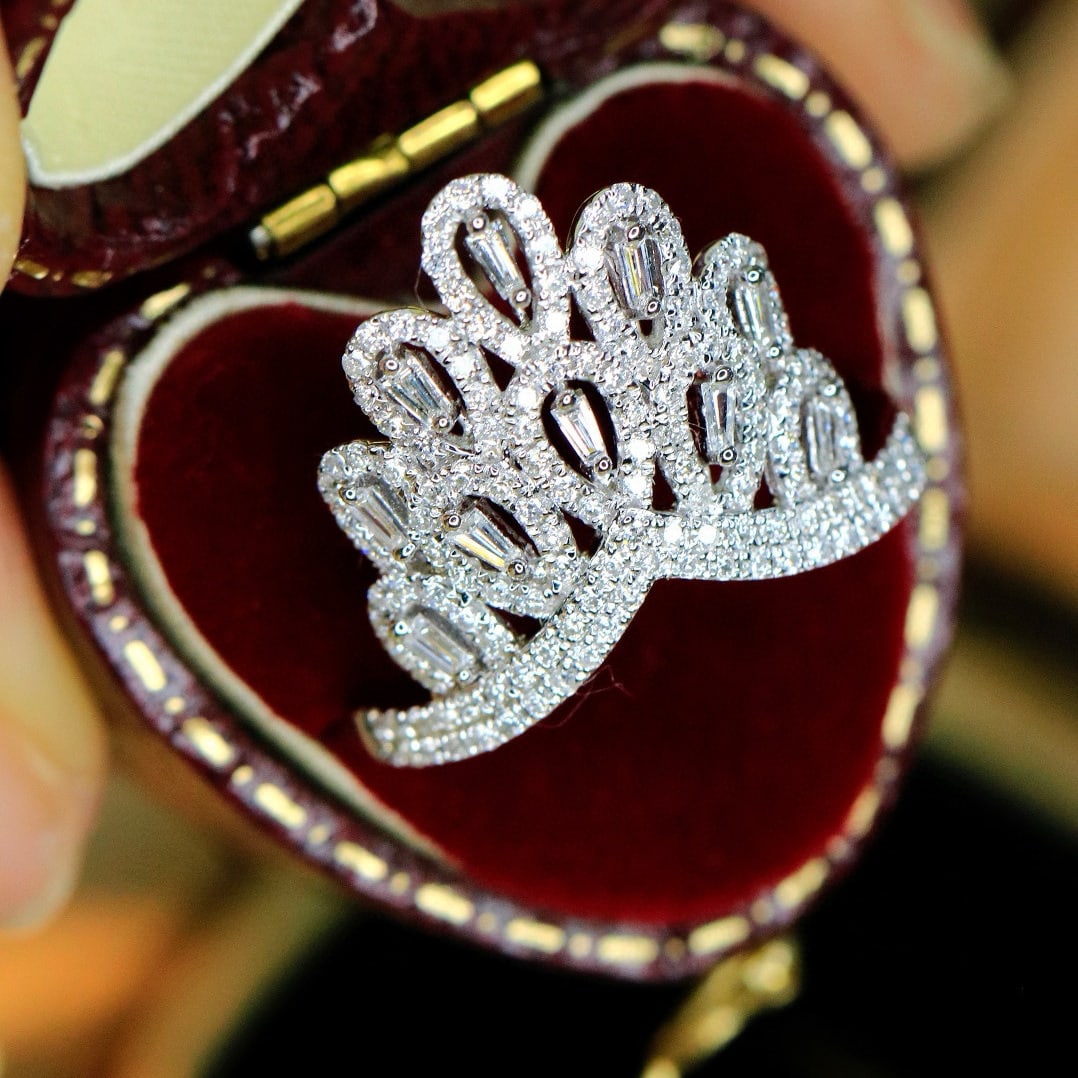 14k Gold 0.75 Ct Natural H Diamond Ring - 6