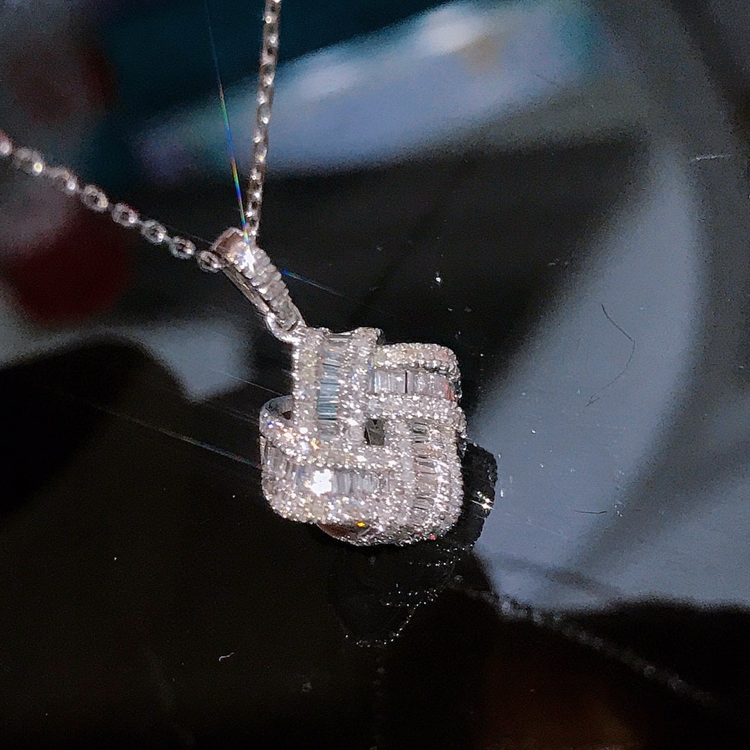 14k Gold 0.55 Ct Natural H Diamond Pendant( Without Chain ) - 2