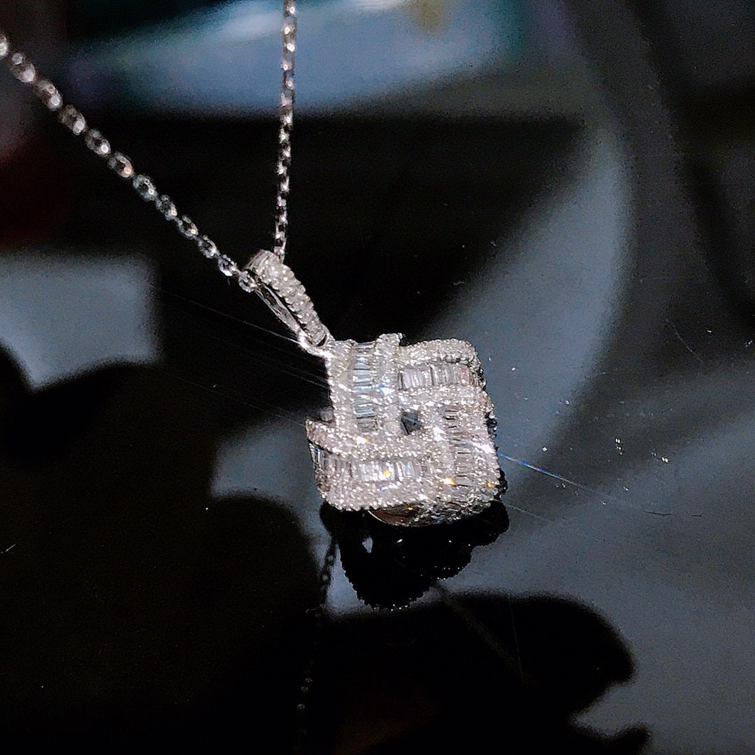 14k Gold 0.55 Ct Natural H Diamond Pendant( Without Chain ) - 3