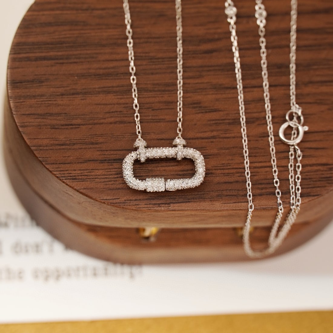 14k Gold 0.6 Ct Natural H Diamond Necklace - 4