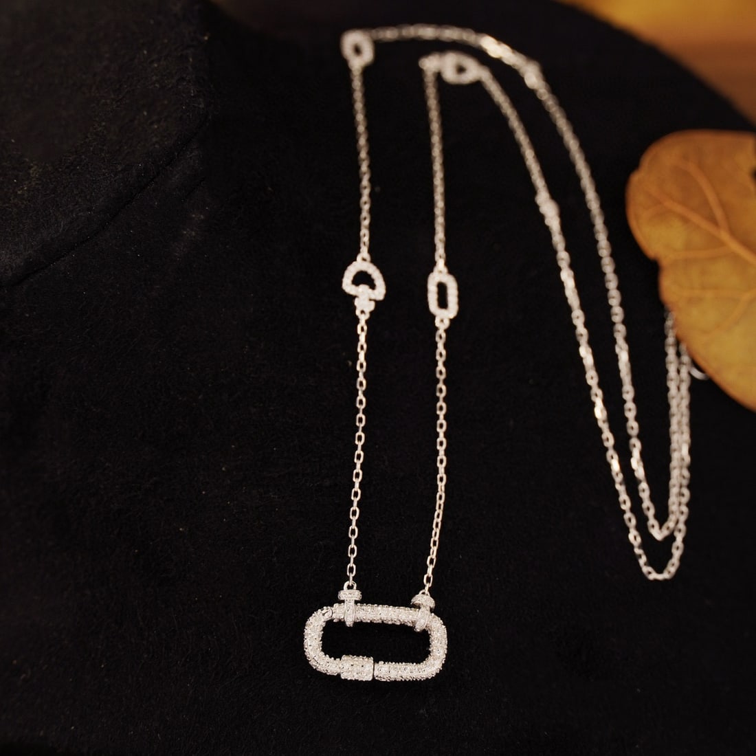 14k Gold 0.6 Ct Natural H Diamond Necklace - 5